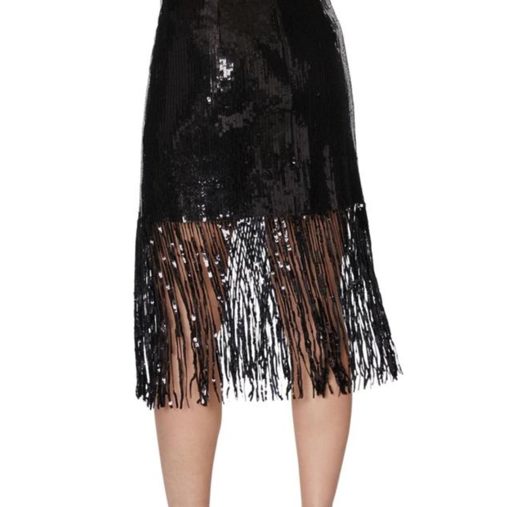 Laundry by Shelli Segal Sequin Fringe Sheath Dress - Picture 6 of 6